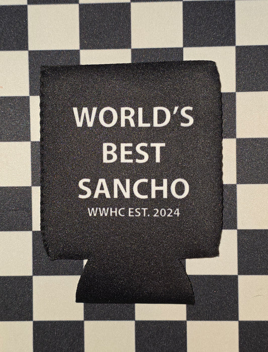 World's Best Sancho black koozie